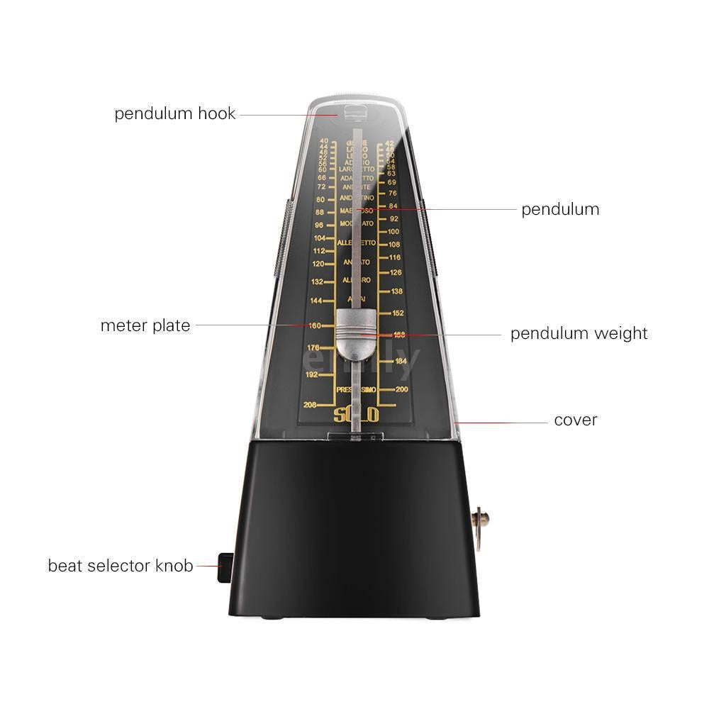 Standard Universal Mechanical Metronome ABS Material For Guitar Piano Drum Violin Musical Instrument Practice Grade Test