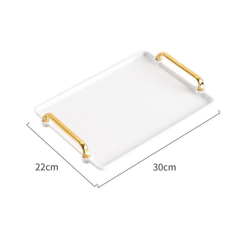 Nordic Style Rectangular Tray Household Plastic Tray Food Tray Bathroom Toiletry Tray Cake Tray