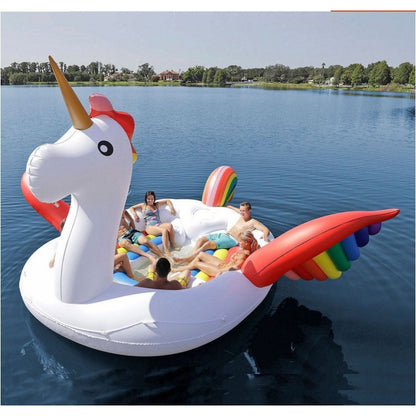 Giant Flamingo Unicorn Pool Float Inflatable Beach Party Swimming Floating Boat Toy Summer Rest Water Air Mattress Adult