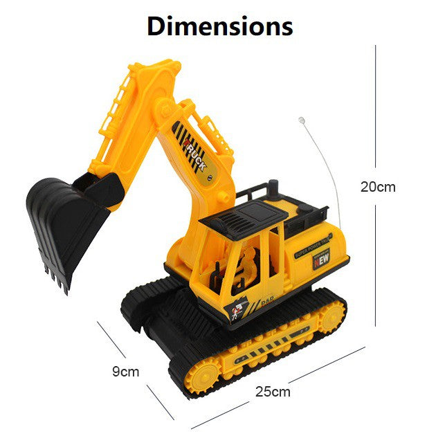 Kids Remote Control Excavator Car Toy Truck Construction Vehicle Movable Transport