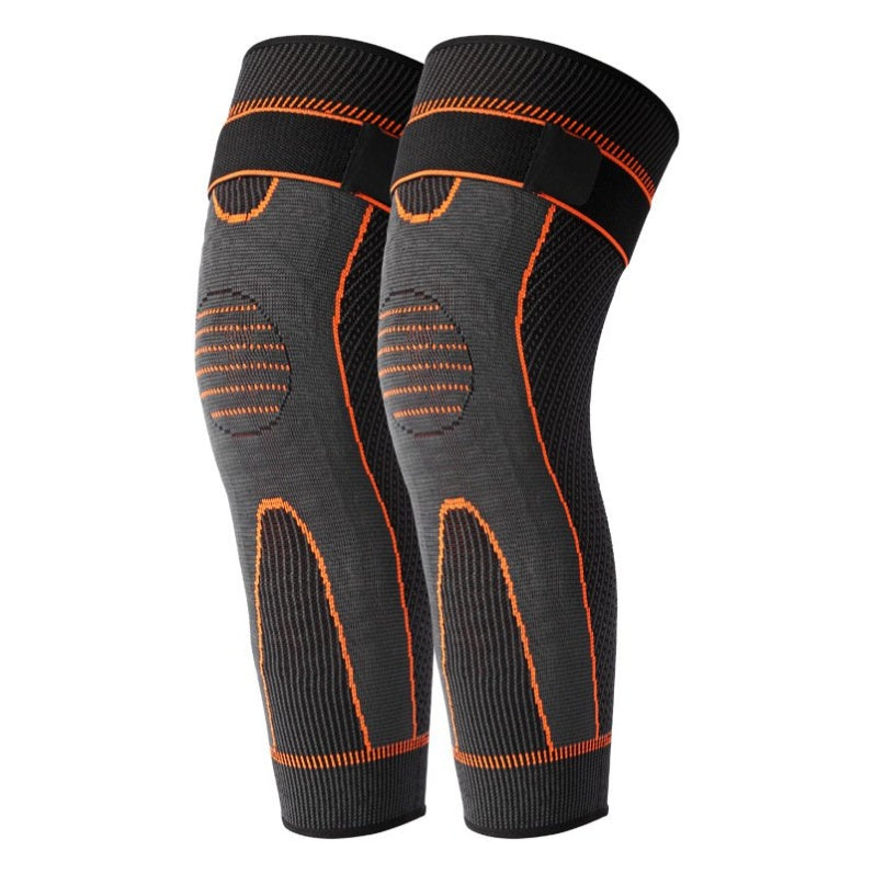 Wormwood strap non-slip warm Knitted knee brace Long sports knee pads for outdoor recreation equipment protective gears