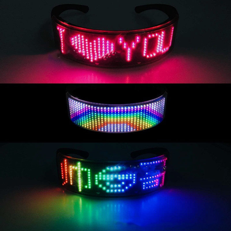 Concert Sunglasses DIY LED Bluetooth Glasses App Control Luminous  Flashing