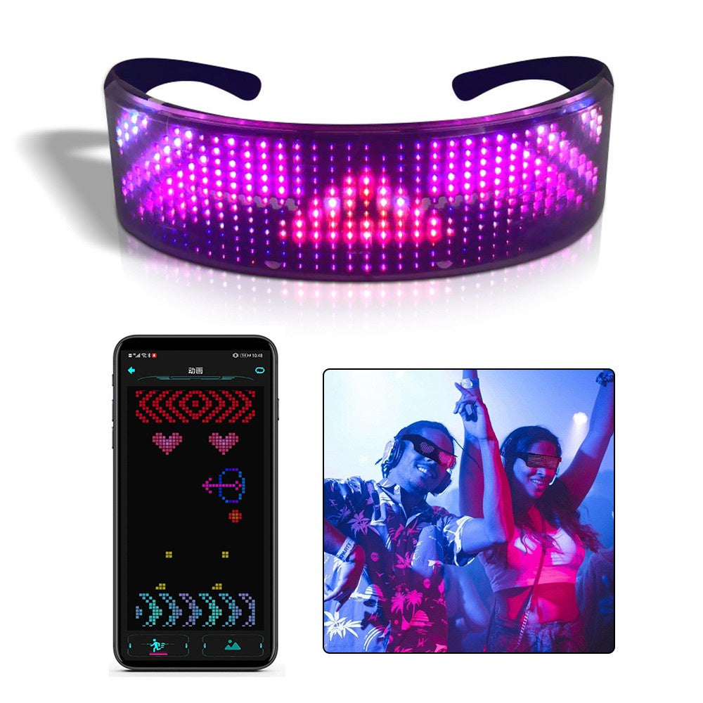 Concert Sunglasses DIY LED Bluetooth Glasses App Control Luminous  Flashing